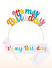 It's My Birthday Colorful Headband w/ Sash