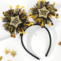 Black and Gold  New Year Headband