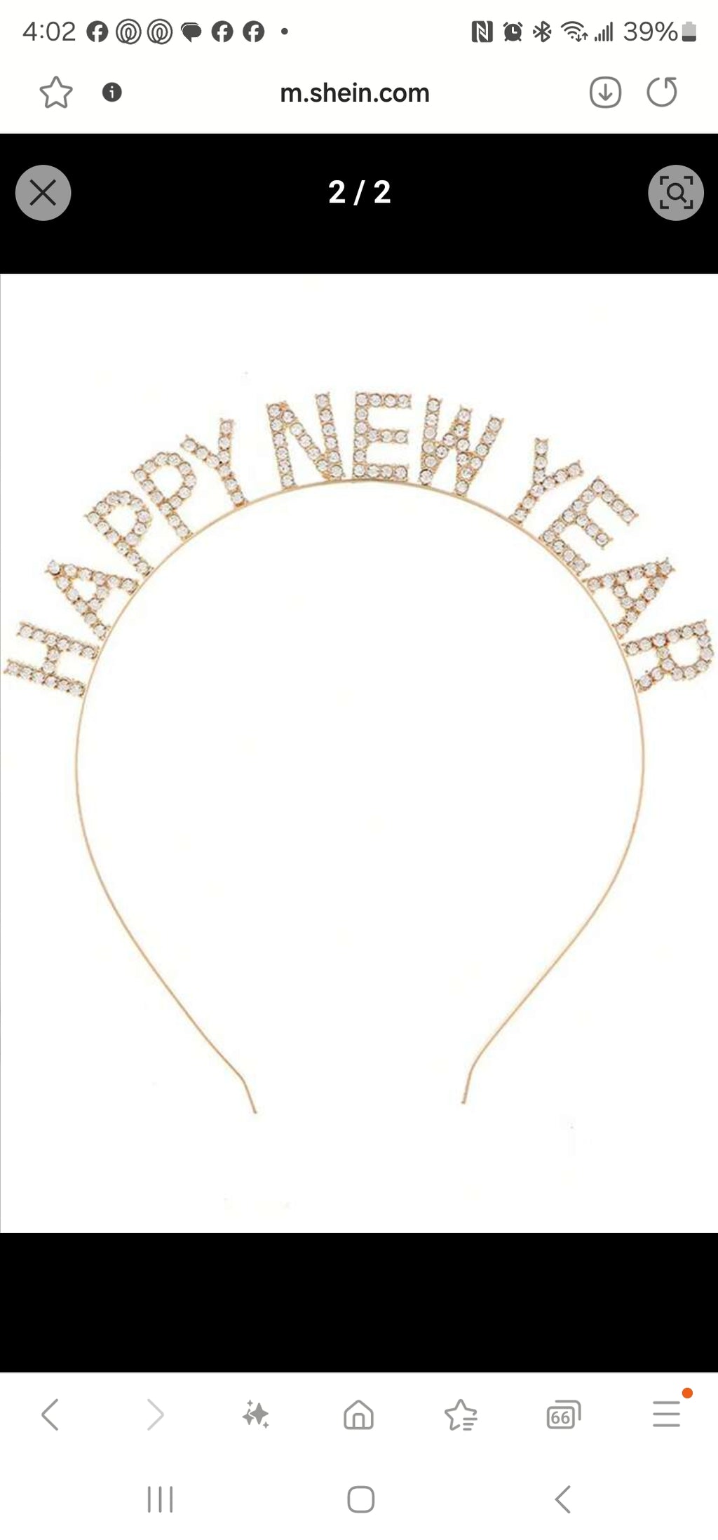 Happy New Year Rhinestone Headband