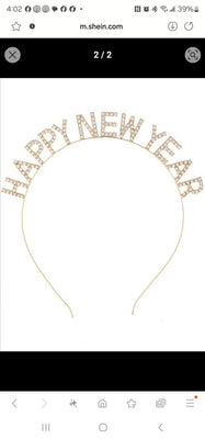 Happy New Year Rhinestone Headband