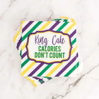 King Cake Calories Cocktail Napkins 20 ct