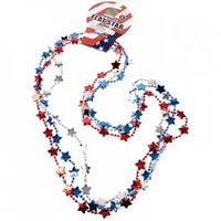 Patriotic Flat Star Beads 3ct