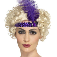 FLAPPER HEADBAND with Feather