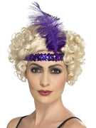 FLAPPER HEADBAND with Feather