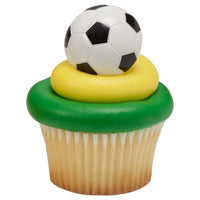 Sports Cupcake Rings 12 ct.