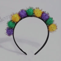 Marid Gras Pom-Pom Headband