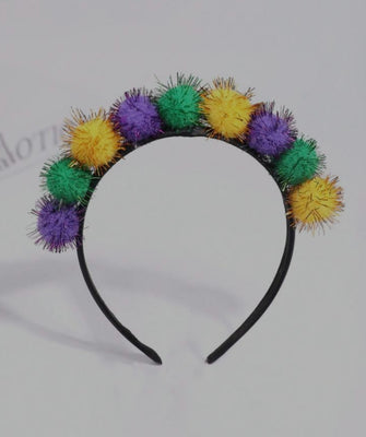 Marid Gras Pom-Pom Headband