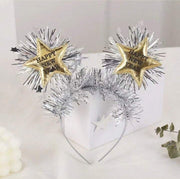 Silver and Gold Happy New Year Headband