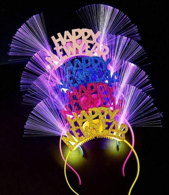 Light Up Happy New Year Headband (Assorted Colors)