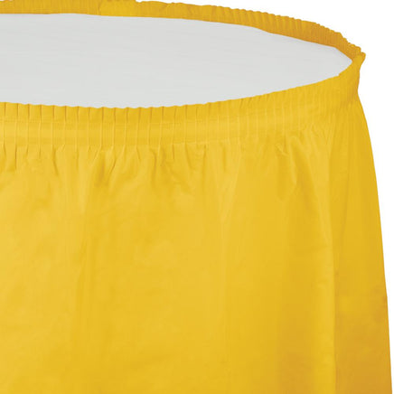 SCHOOL BUS YELLOW 14'x29" PLASTIC TABLE SKIRT 1 CT. 