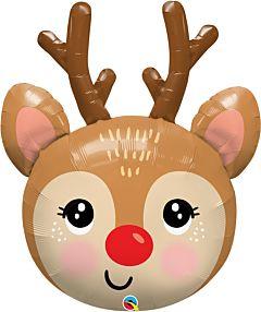 35" RED NOSED REINDEER SHP - FLT