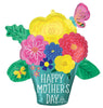 26" HAPPY MOTHER'S DAY PRETTY FLOWER POT FOIL SHAPE BALLOON