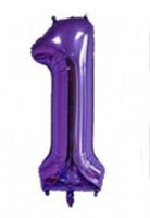 34" PURPLE NUMBER MYLAR/FOIL BALLOON