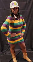 Mardi Gras Rugby Stripe Dress