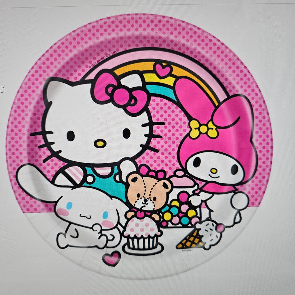 Hello Kitty & Friends Round 9" Dinner Plates  8 ct.