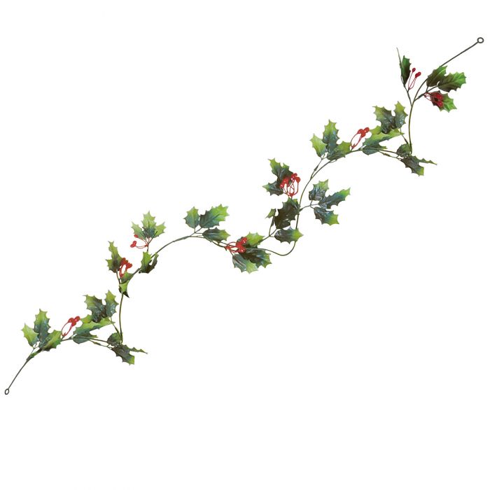 Holly & Berry Garland - 6ft