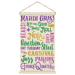 Mardi Gras Large Hanging Sign