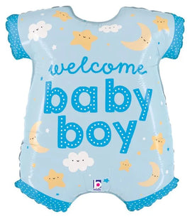 31" BABY BOY ONESIE SHAPED FOIL BALLOON