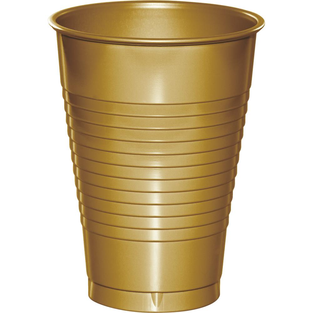 Gold Solid Color Plastic Party Cup (12 Oz.) 20 Count - Premium Quality and  Durable, Perfect for Any Celebration
