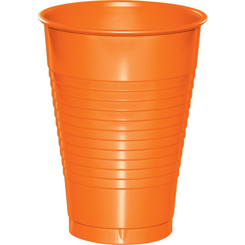 Club Pack of 240 Sunkissed Orange Disposable Drinking Party Cups 16 oz.