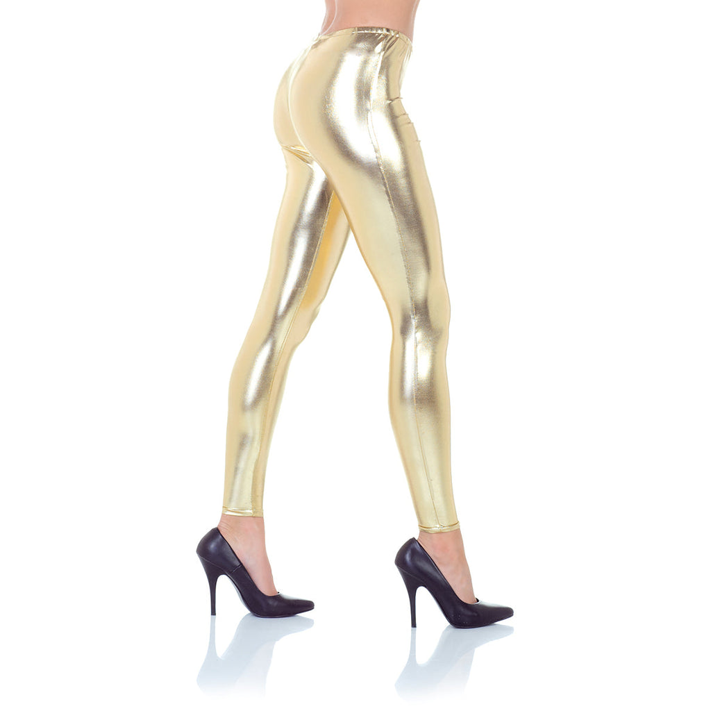 Golden color shimmer leggings
