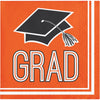 School Spirit Orange Beverage Napkins 36 ct.