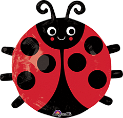 19" HAPPY LADYBUG FOIL JUMBO SHAPED BALLOON