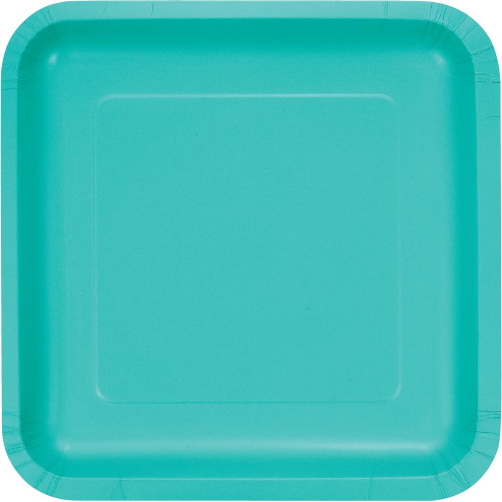 TEAL LAGOON SQUARE PAPER LUNCH PLATES 18 CT. 