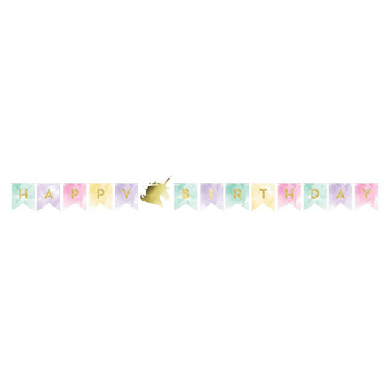 Unicorn Sparkle Happy Birthday Banner 1 ct. 