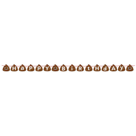 Poop Emojions Shaped Ribbon Banner 5.5 in. X 66 in. 1 ct. 