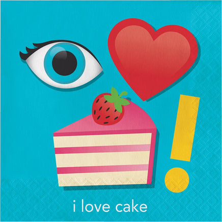 I love Cake Luncheon Napkins 16 ct. 