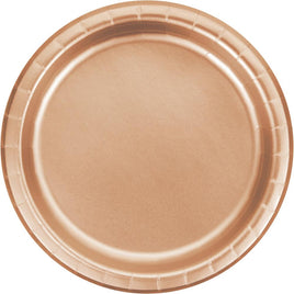 7 in.  Rose Gold Foil Dessert Plates  8 ct. 