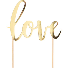 GOLD LOVE CAKE TOPPER 1 CT.