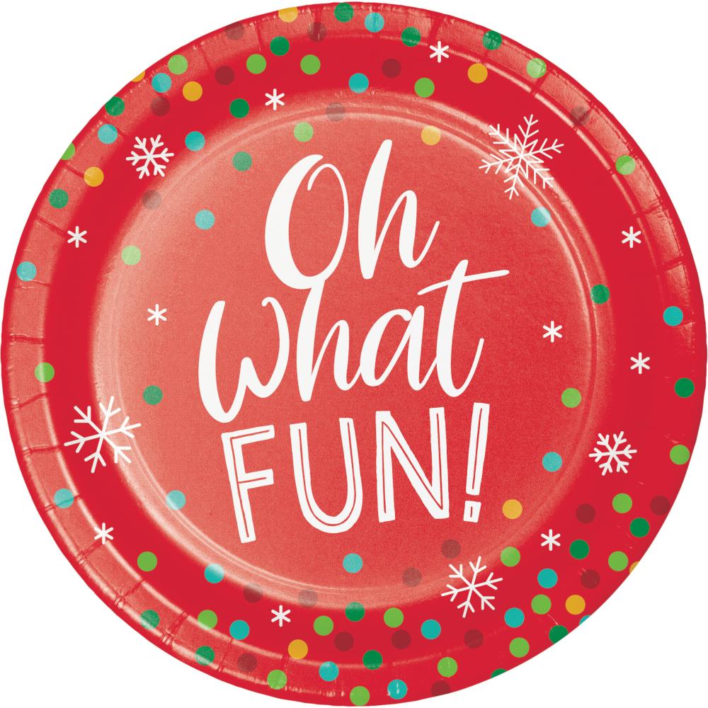 Oh What Fun Dessert Plates 8 ct. 