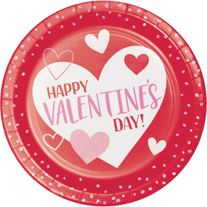 Valentines Day Dessert Paper Plates 8 ct.