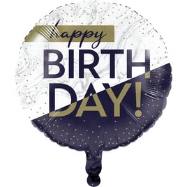 18" NAVY & GOLD MILESTONE FOIL BALLOON 1 CT.