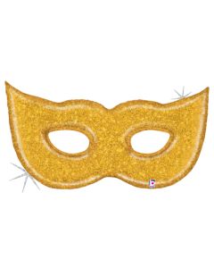 51" GOLD GLITTER MASK