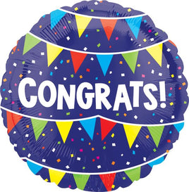 18" CONGRATS BUNTING FOIL BALLOON