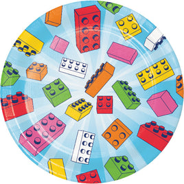 7" Block Bash Paper Plates 8 ct.