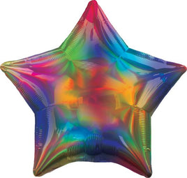 19in Iridescent Rainbow Star