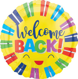 17" Welcome Back Stripes Foil Balloon