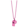 Pink Whistle On Chain Necklace