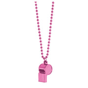 Pink Whistle On Chain Necklace