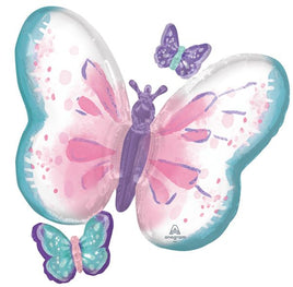 29" FLUTTERS BUTTERFLY FOIL JUMBO SHAPED BALLOON