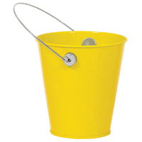 YELLOW METAL BUCKET WITH HANDLE  1 CT. 