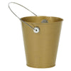 GOLD METAL BUCKET WITH HANDLE  1 CT. 