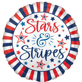 17" Hooray Stars and Stripes Foil Balloon