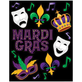 Mardi Gras Vinyl Window Decoration