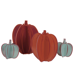 Elegant Thanksgiving Paper Board Pumpkin Decorations  4ct