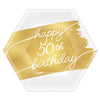 Golden Age Birthday 50th 7" Hexagon Metallic Plates